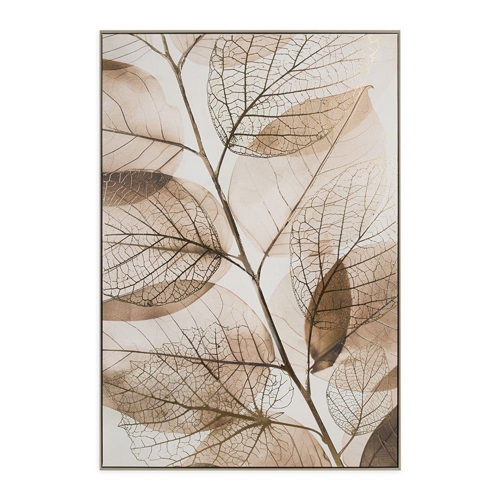 Foil Framed Wall Art, Brown - 83X123Cm