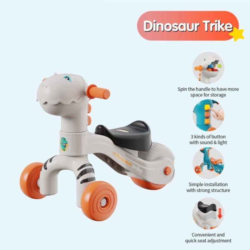 Five Star Dinosaur Baby Walke Gray