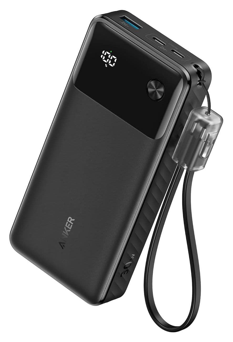 Anker 20000 Mah Power Bank / Built-In Type-C Cable / 2 Type-C & 1 Usb Ports / 30W Power