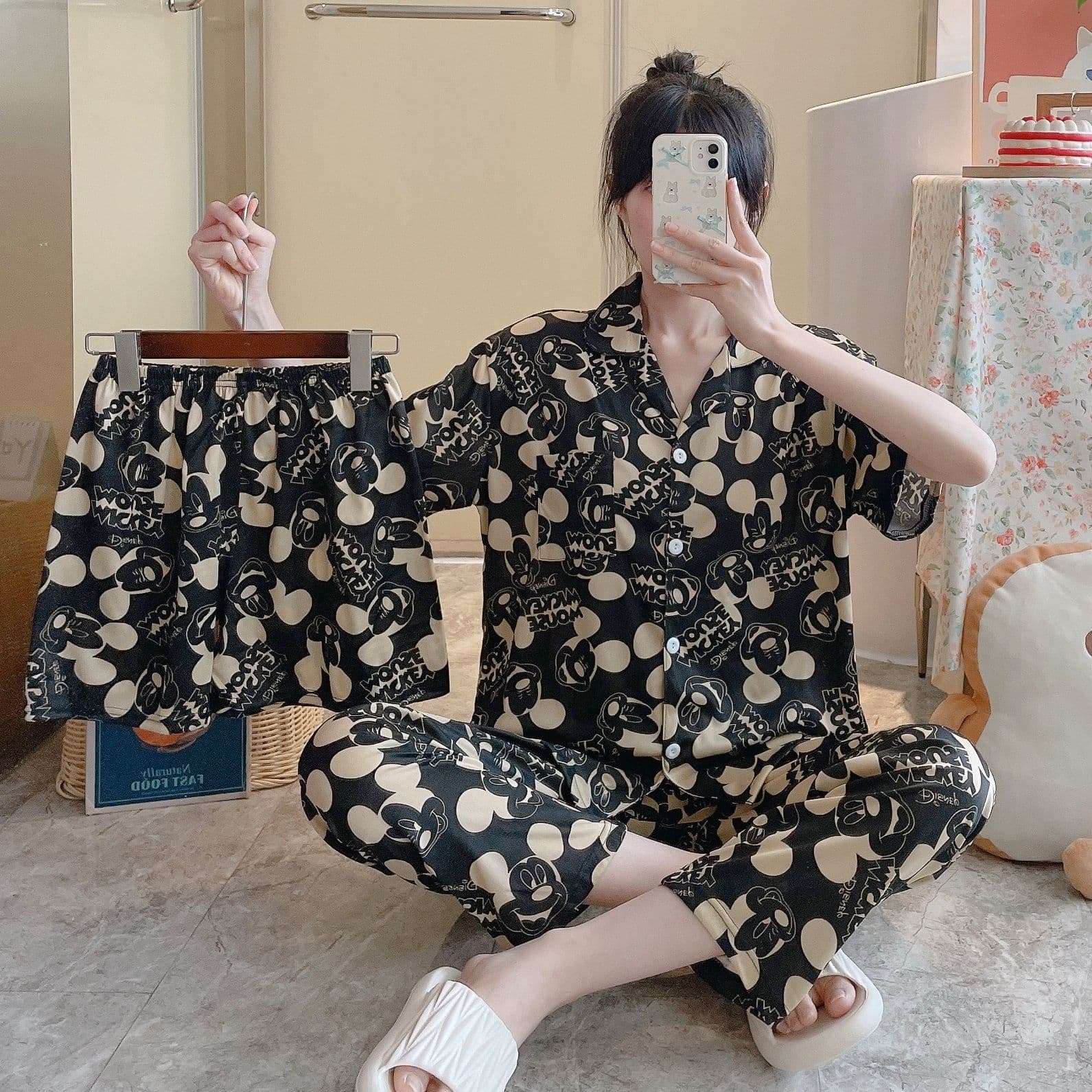 Disney Mickey Printing Tshirt Tops Summer Casual Oversized Women T-Shirts 2621