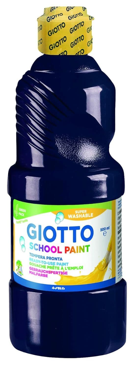 Giotto Tempera School Paint Washable Black 500Ml