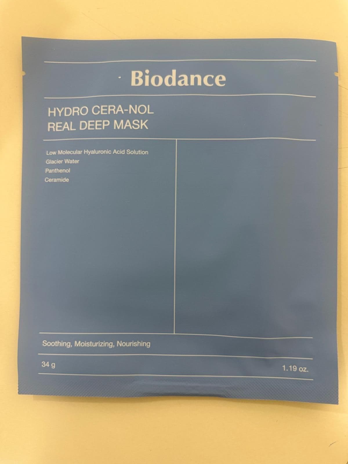 Biodance Hydro Cera-Nol Real Deep Mask (Blue) 4'S