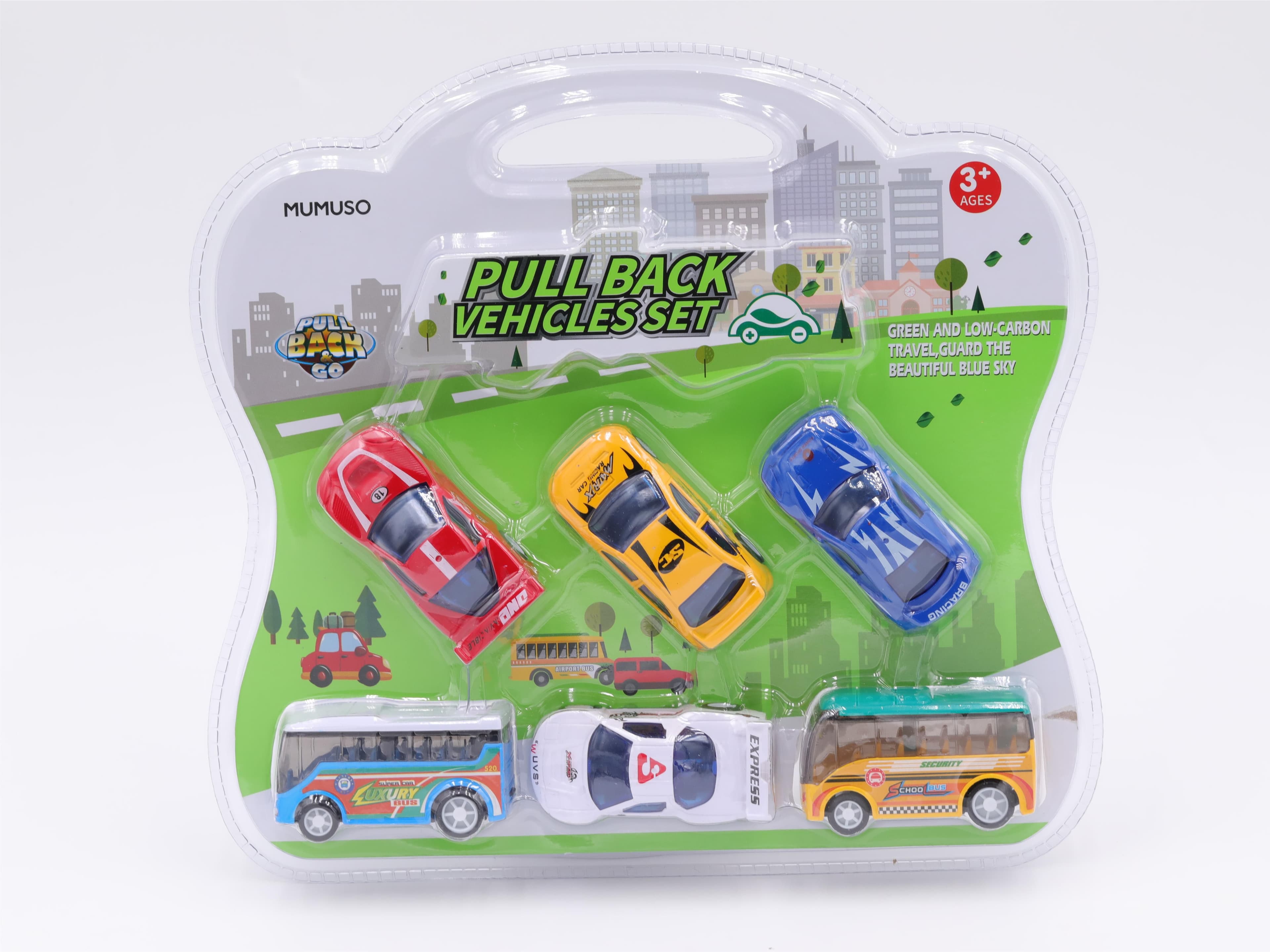 Pull Back Vehicles Set (6-Pack)