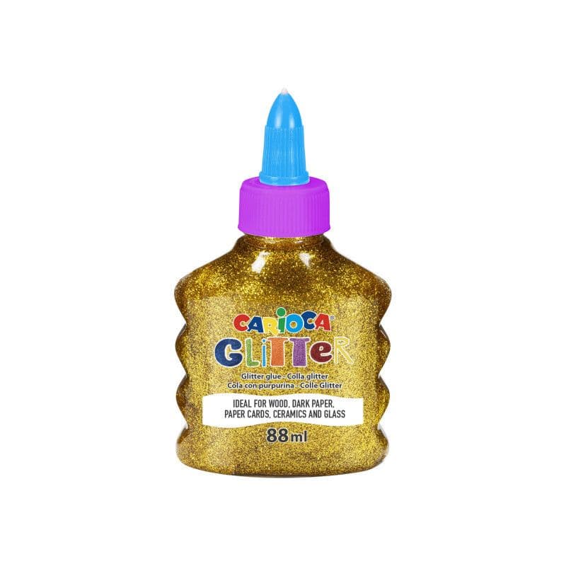 Carioca Glitter Glue Bottle Spark Gold 88Ml
