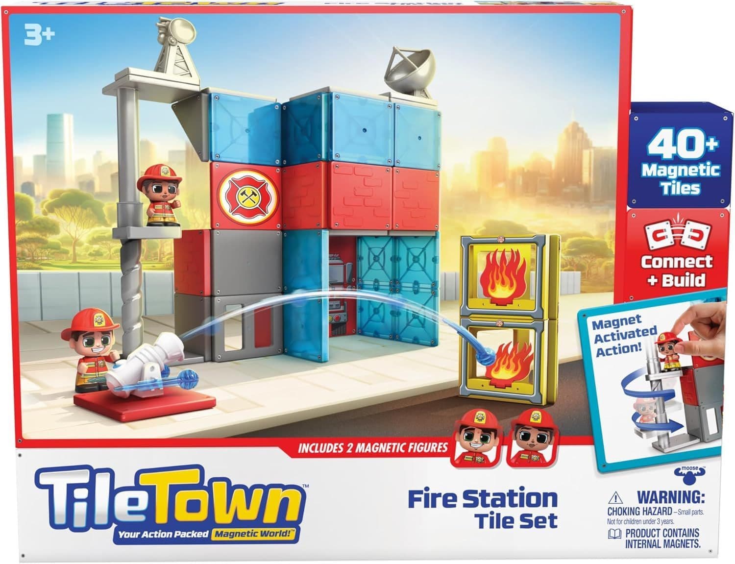 Tile Town Fire Station Tile Set 40Pcs