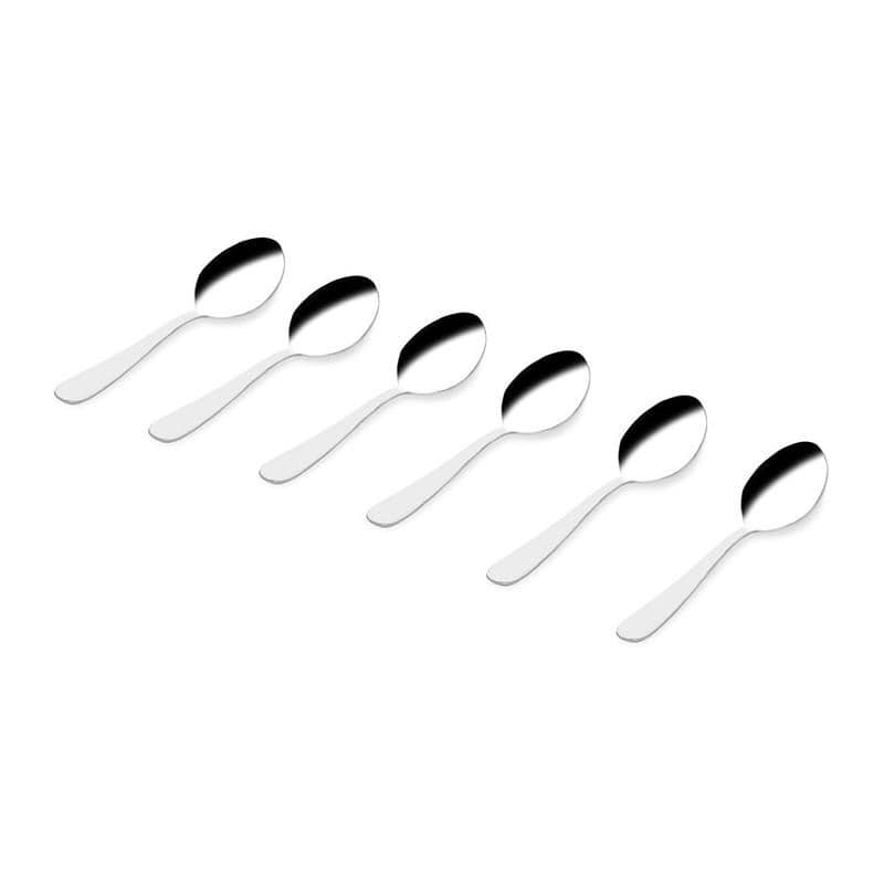 Milan Stainless Steel 6-Piece Tea Spoon Set, Silver