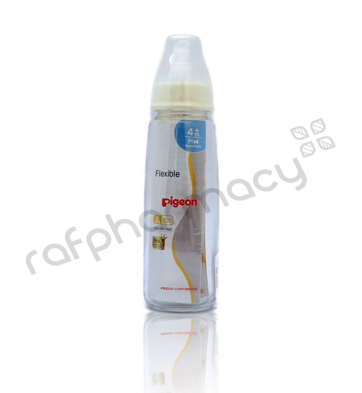 Pigeon K8 Glass Feeding Bottle 240 milliliters (Item #A280)