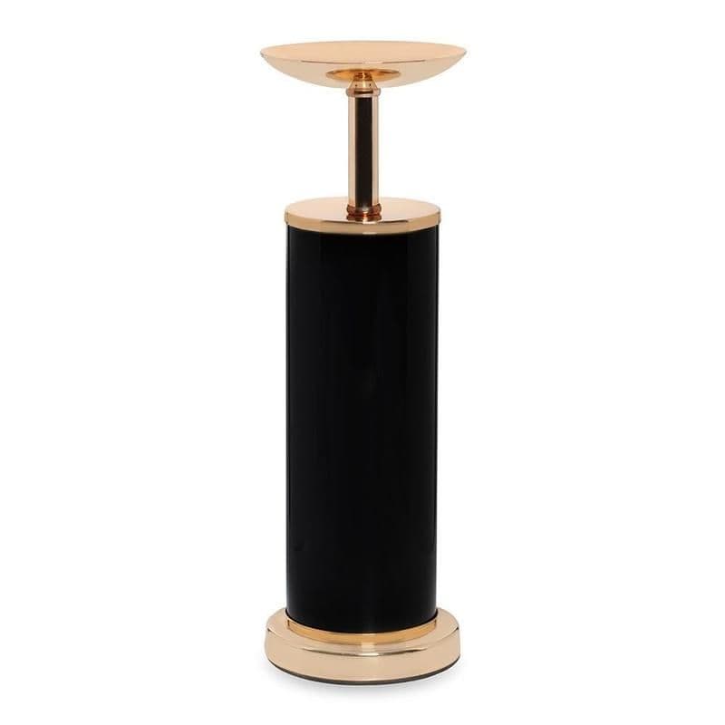 Larisa Handcrafted Candle Holder, Gold & Black Â€“ Large, 31 Cm