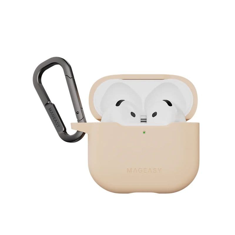 Mageasy Case For Apple Airpods 4 / Elegant Design / Drop Protection / Shell Pink