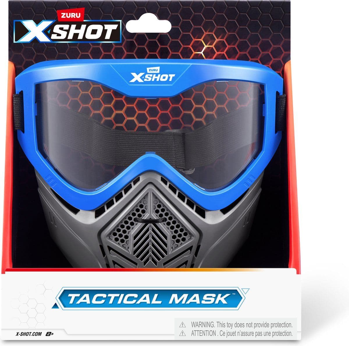 قناع ZURU X-Shot التكتيكي (أسود/أزرق)