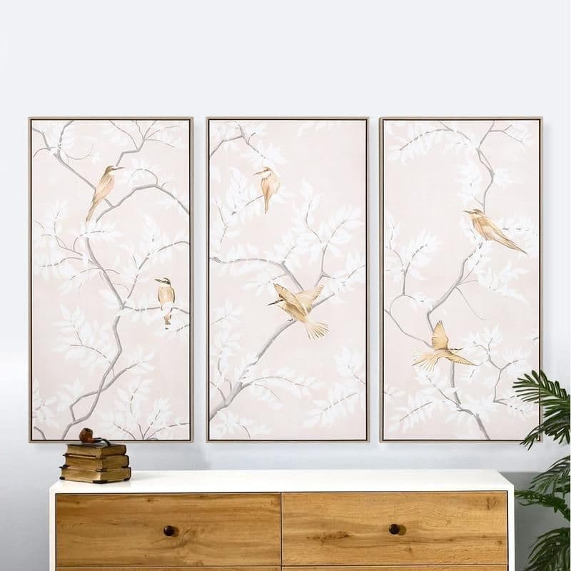 Chip Framed Art, Multicolour - 120X60Cm, Set Of 3