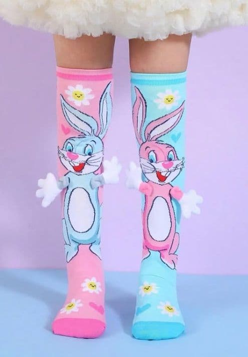 Crazy Socks Cotton Candy Bunny 3D Kids Socks Free Size
