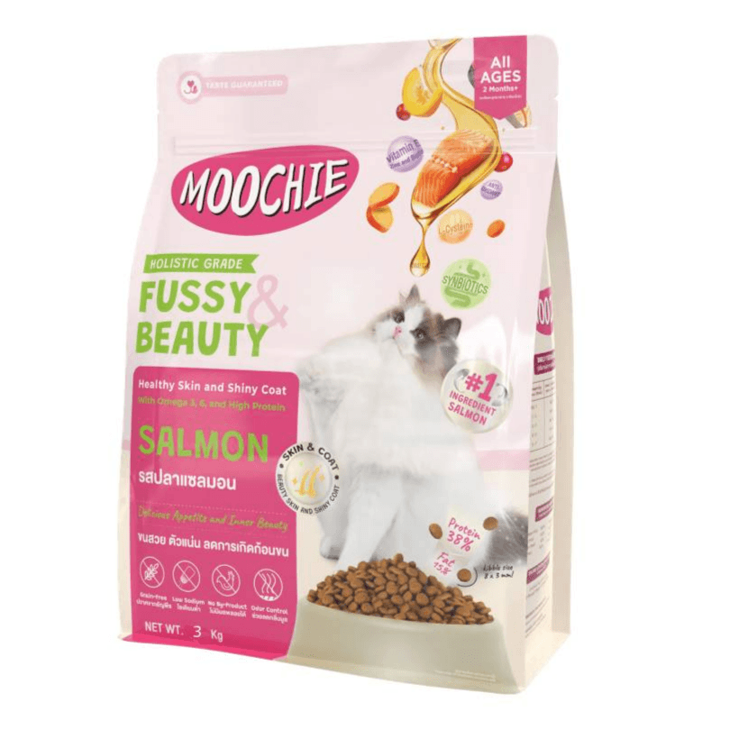 Moochie Fussy & Beauty Cat Food Salmon Flavour 3Kg
