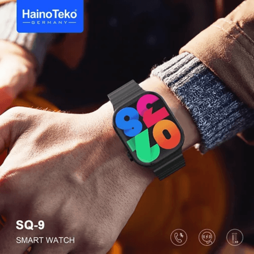 Smart Watch SQ - 9 Full Screen AMOLED Display With 3 Pair Straps and Wireless Charger For Ladies and Gents