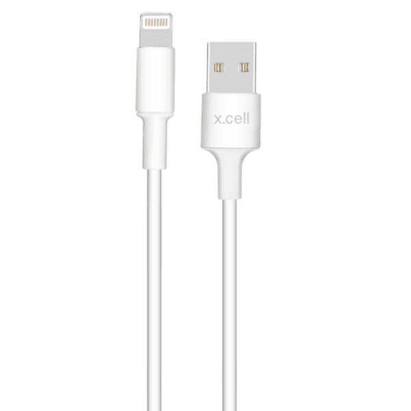 كابل USB-A إلى Lightning من X.cell بطول 1.5 متر - أبيض