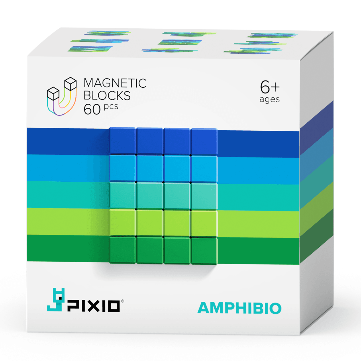 Abstract Amphibio Magnetic Blocks (60 Pieces)