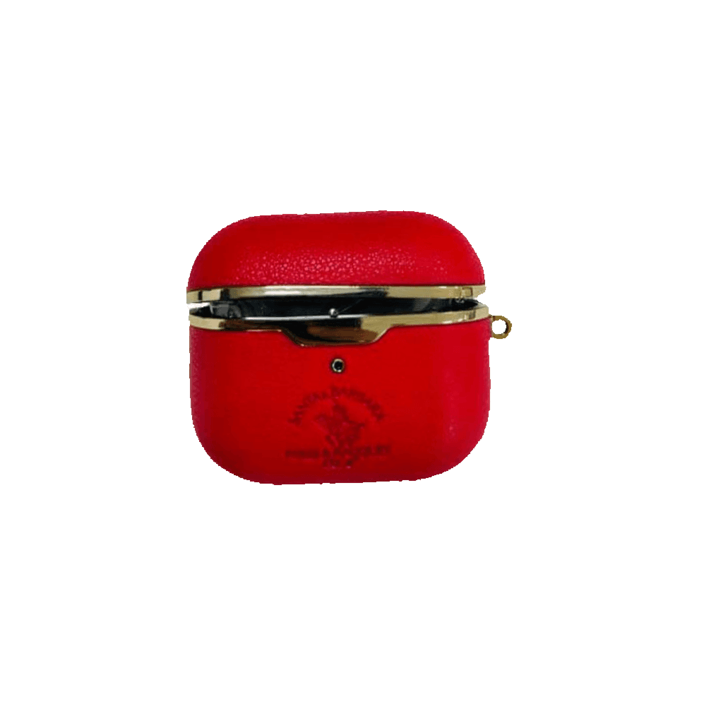 Santa Barbara Amaury Genuine Leather Case For Airpods 3 – Red