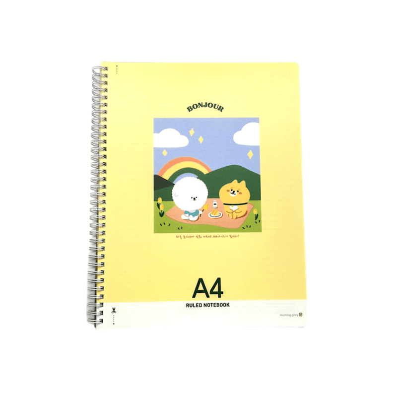 Notebook from Morning Glory 80 sheets size A4 yellow colour - 2986