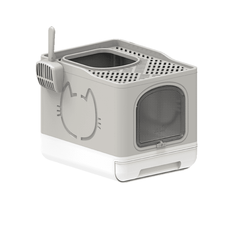 Foldable Cat Litter Box Grey