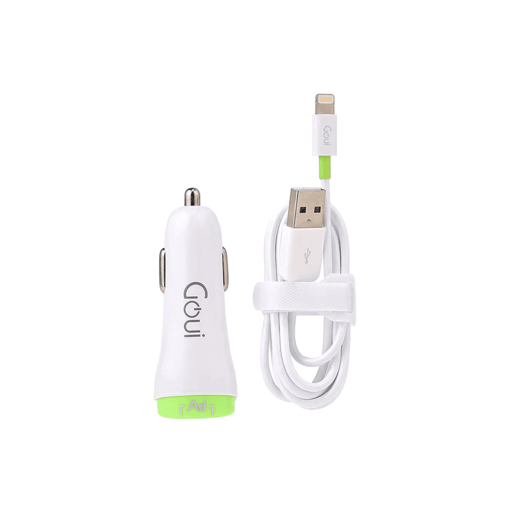 Goui EVE+ 2USB Car Charger with 100cm Lightning