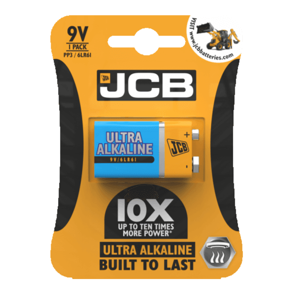 JCB Ultra Alkaline 9V Battery - Pack of 1