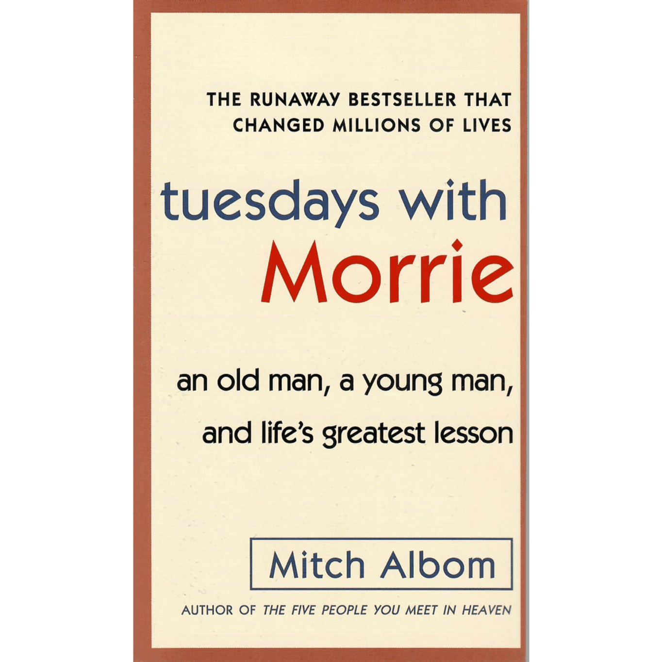 496490 Tuesdays with Morrie (Paperback, International edition) By Albom, Mitch